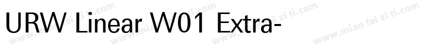 URW Linear W01 Extra字体转换